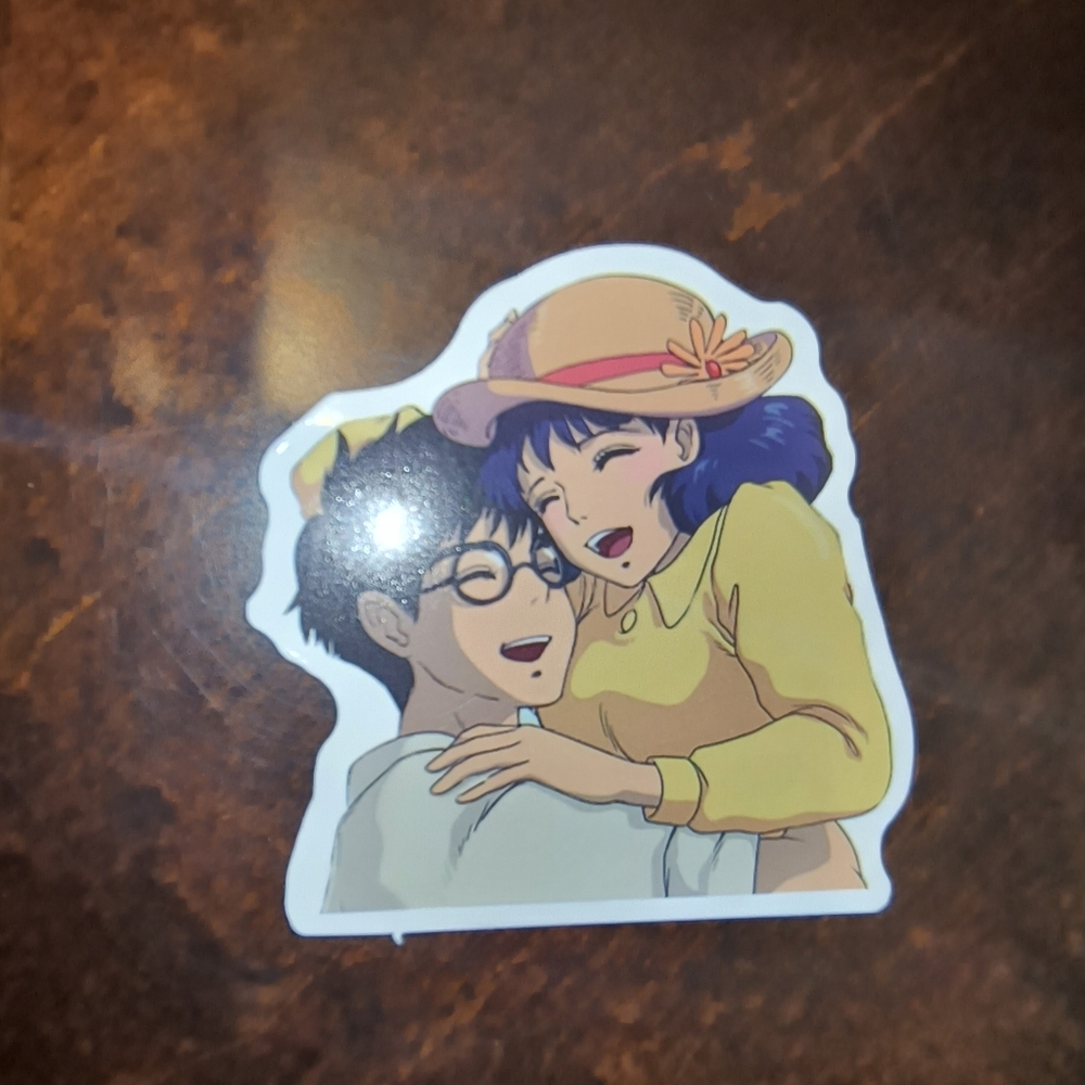 Yellow Hat & Dress Sticker Key/Card Holder Accent